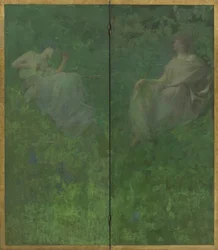 De fire sylvanske lyde, 1896-97 (olie på træpaneler)